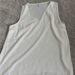 Nine West Women's Ivory V-Neck Blouse